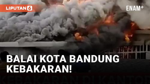 VIDEO: Aksi Dramatis Evakuasi Kebakaran di Balai Kota Bandung