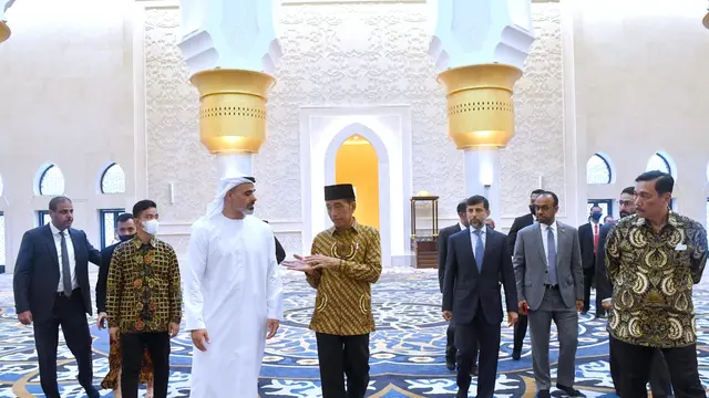 Presiden Jokowi menerima kedatangan Khalid bin Mohamed bin Zayed Al Nahyan, putra dari Presiden Persatuan Emirat Arab (PEA) Mohamed bin Zayed Al Nahyan (MBZ).
