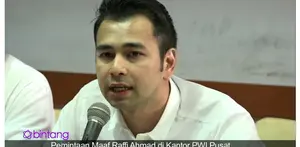 Raffi Ahmad akhirnya meminta maaf di kantor pusat PWI atas tindakannya menyebut profesi wartawan mata duitan.
