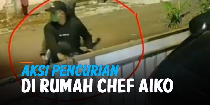 VIDEO: Aksi Pencurian Motor Rp 80 Juta di Rumah Chef Aiko Terekam Kamera CCTV