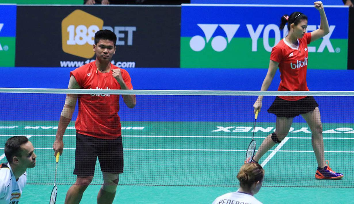 Pasangan Praveen/Debby langsung menguasai jalannya partai final dengan menang pada set pertama 21-12. (PBSI/Nafielah)