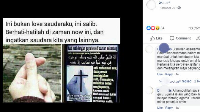 [Cek Fakta] Finger Heart Adalah Salib, Benarkah? (Facebook)