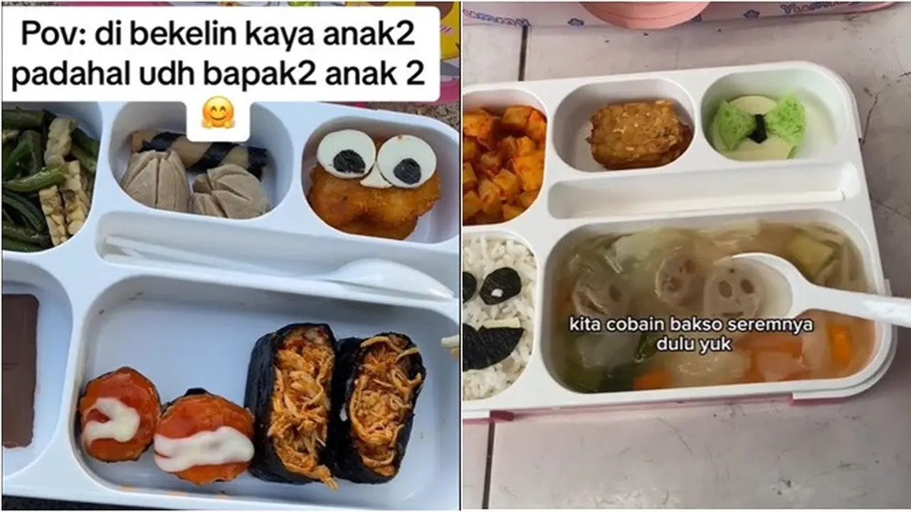 Viral Driver Ojol Bawa Makan dari Rumah Bak Bekal Anak TK, 6 Potretnya Unik