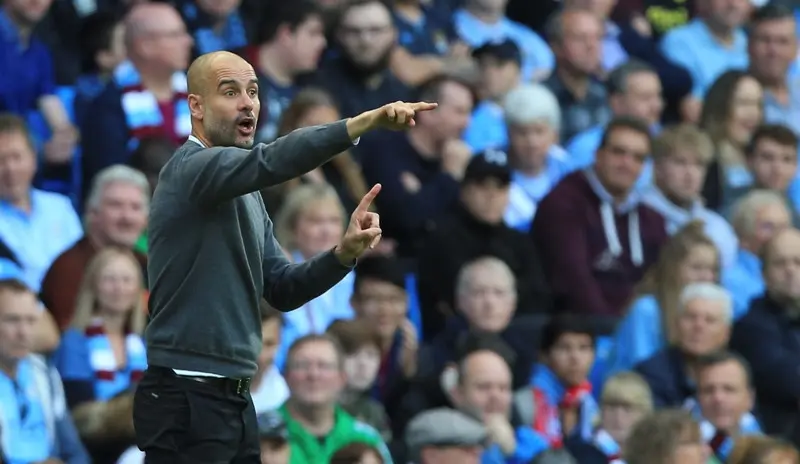 Manajer Manchester City, Pep Guardiola. (AFP/Lindsey Parnaby)