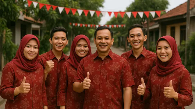 Warna Baju Batik yang Cocok untuk Panitia 17-an di Kampung