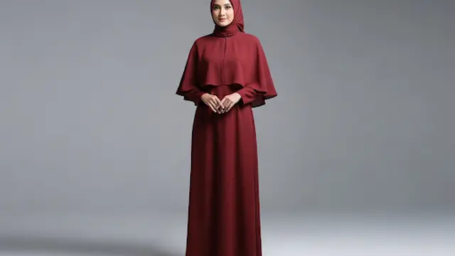 Gamis Clean dengan Cape Ringan