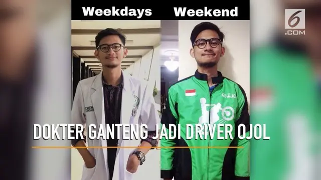 Seorang Dokter muda sekaligus driver ojek online asal Palembang  ramai diperbincangkan di media sosial.