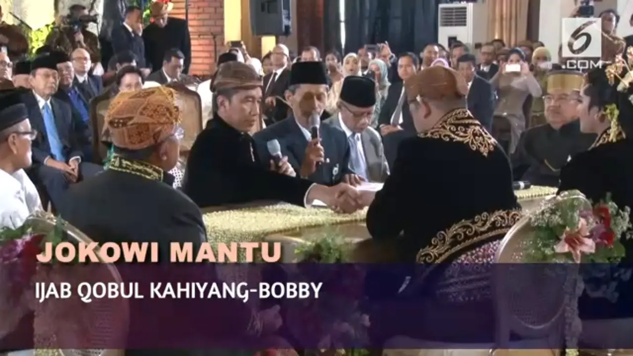 Prosesi akad nikah Kahiyang Ayu dan Bobby Nasution. (Liputan6.com)