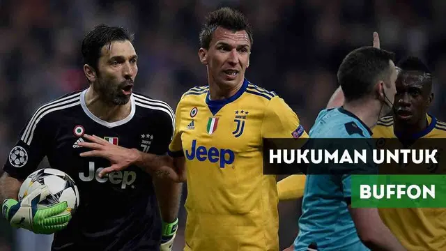 VIDEO: Ini Hukuman untuk Buffon setelah Kartu Merahnya di Liga Champions