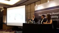 Konferensi pers pengumuman kerja sama antara Helios Informatika Nusantara dengan Samsung (liputan6.com/Agustinus M.Damar)
