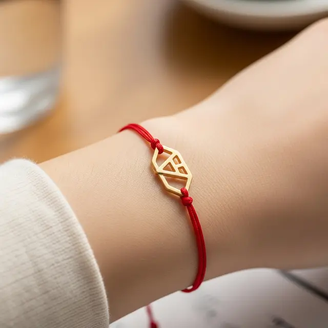 Gelang Emas Tipis Tali Merah 1,5 Gram