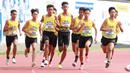 Para atlet muda itu merupakan perwakilan dari sembilan daerah kualifikasi. (Bola.com/M Iqbal Ichsan)