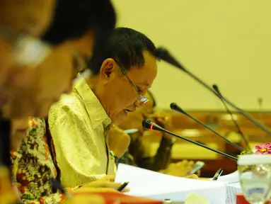 Komisi III DPR RI menggelar rapat kerja dengan Menteri Hukum dan Hak Asasi Manusia, Amir Syamsuddin, (28/8/2014). (Liputan6.com/Andrian M Tunay)