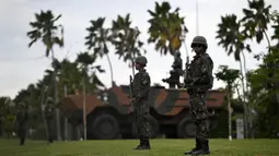 KTT G20 di Rio de Janeiro, Brasil akan dihadiri para kepala negara atau kepala pemerintahan negara-negara anggota G20, seperti Presiden AS Jow Biden dan Presiden RI Prabowo Subianto. (Mauro PIMENTEL/AFP)