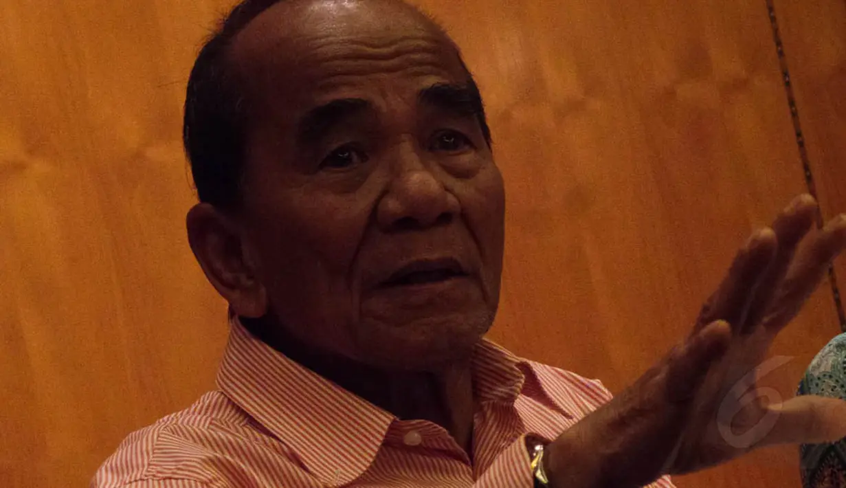 Gubernur Riau Annas Maamun bahkan bersumpah demi Allah tidak melakukan pelecehan seksual terhadap WW, Jakarta, (11/9/14). (Liputan6.com/Faizal Fanani)