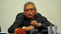 Anggota Komisi II DPR RI, Arif Wibowo saat menjadi pembicara diskusi Publik Bawaslu, Jakarta, Jumat (21/5/2015). Diskusi membahas penyelenggaraan Pilkada Serentak 2015 berpotensi menimbulkan turbulensi politik. (Liputan6.com/Yoppy Renato)