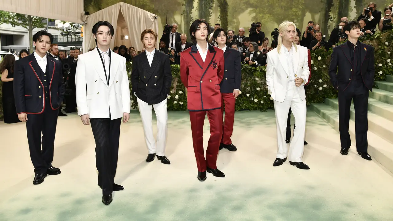 Stray Kids Jadi Idol Kpop Pertama yang Hadir di Met Gala 2024 dan Mencuri Perhatian Dunia (Photo by Evan Agostini/Invision/AP)