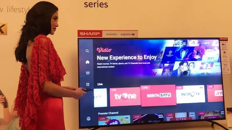 Gandeng Vidio, Sharp Luncurkan TV Android dengan Kecerdasan Buatan