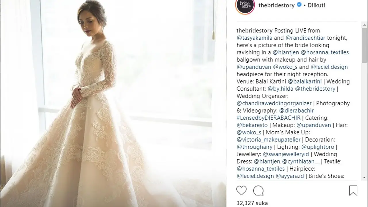 Gelar Resepsi, Tasya Kamila Tampil Cantik Bagai Seorang Putri