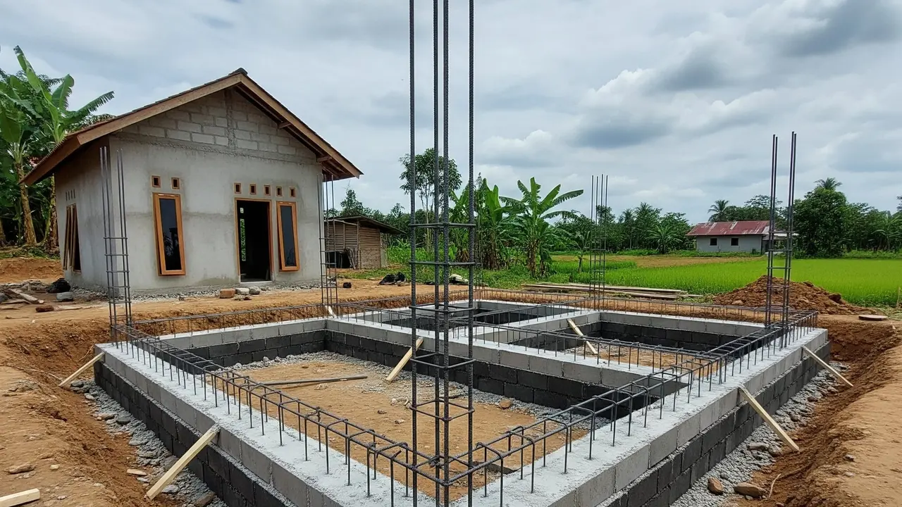 Ukuran Pondasi Rumah Sederhana 1 Lantai