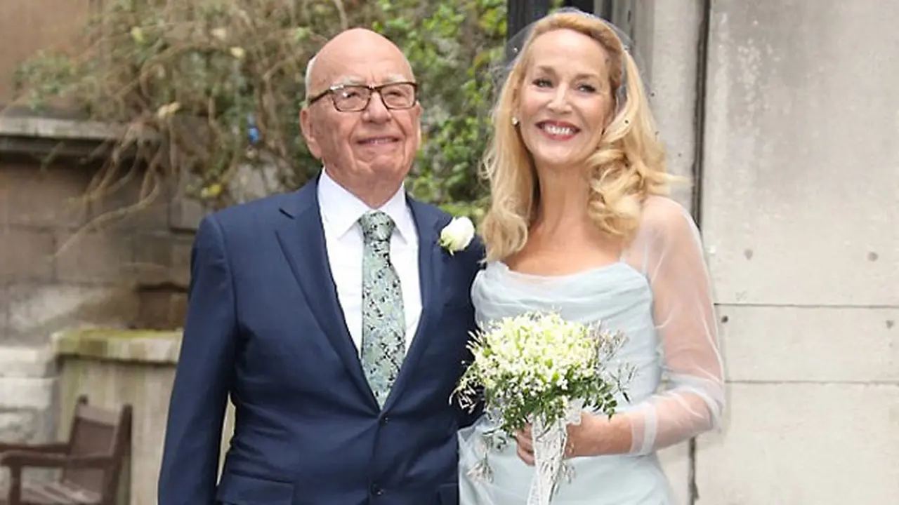 Rupert Murdoch dan Jerry Hall