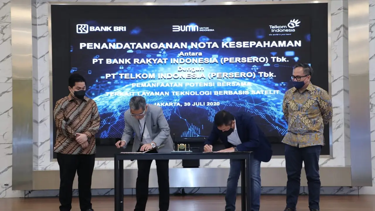 Perkuat Infrastruktur Teknologi, Telkom dan BRI Kolaborasi Tingkatkan Layanan Satelit
