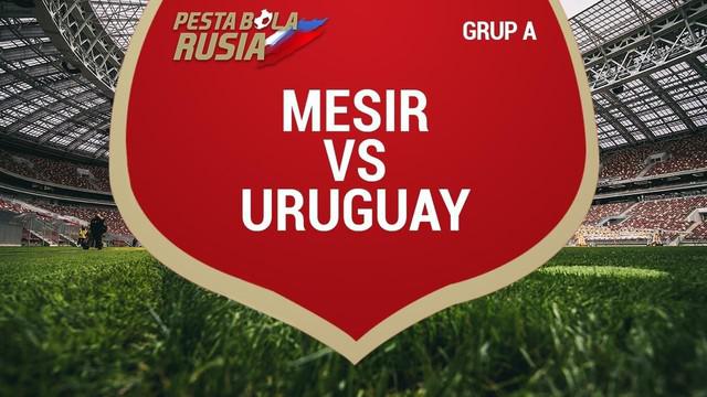 Uruguay menang dramatis atas Mesir dengan skor 1-0 pada laga kedua grup A Piala Dunia 2018.