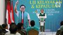 Ketua Umum Partai Kebangkitan Bangsa (PKB) Muhaimin Iskandar memberi sambutan sekaligus membuka kegiatan Uji Kelayakan dan Kepatutan (UKK) Bakal Calon Legislatif (Bacaleg) PKB di Kantor DPP PKB, Jakarta, Selasa (21/2/2023). DPP PKB menggelar Uji Kelayakan dan Kepatutan (UKK) bagi Bacaleg DPR RI yang bakal maju dalam Pemilu 2024. (Liputan6.com/Angga Yuniar)