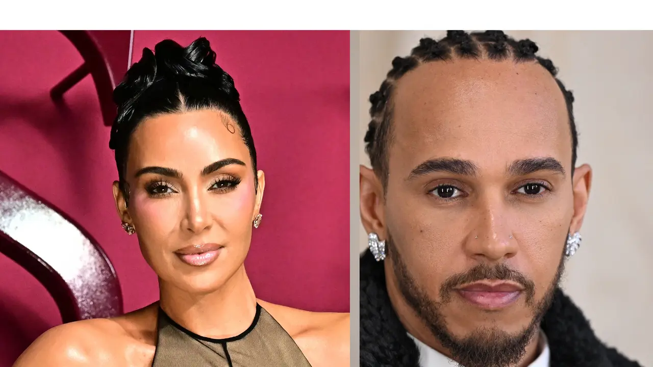 Kim Kardashian dan Lewis Hamilton. (Frederic J. Brown / AFP - Blanca CRUZ / AFP)