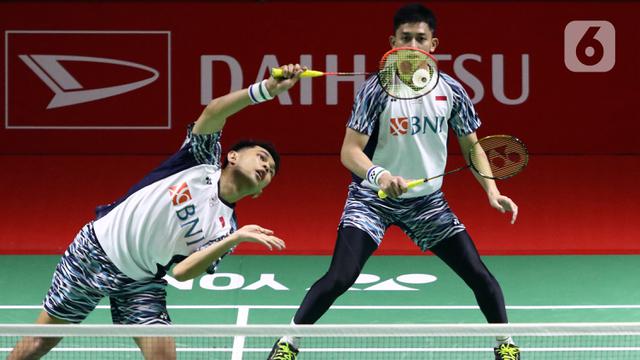 FOTO: Ganda Putra Indonesia Fajar / Rian Melenggang ke Perempat Final Indonesia Masters 2022
