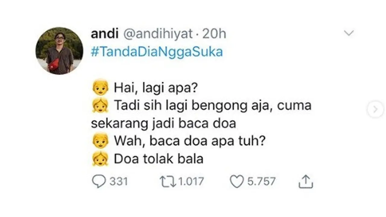 tanda gebetan tak suka