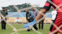 Ketua umum PSSI, Edy Rahmayadi akan menindak tegas Persija Jakarta dan Rezaldi Hehanusa yang mangkir dari panggilan Timnas Indonesia U-22. (Bola.com/Peksi Cahyo)