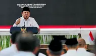 Momen Mendagri Simak Arahan Prabowo tentang Kekompakan Kabinet
