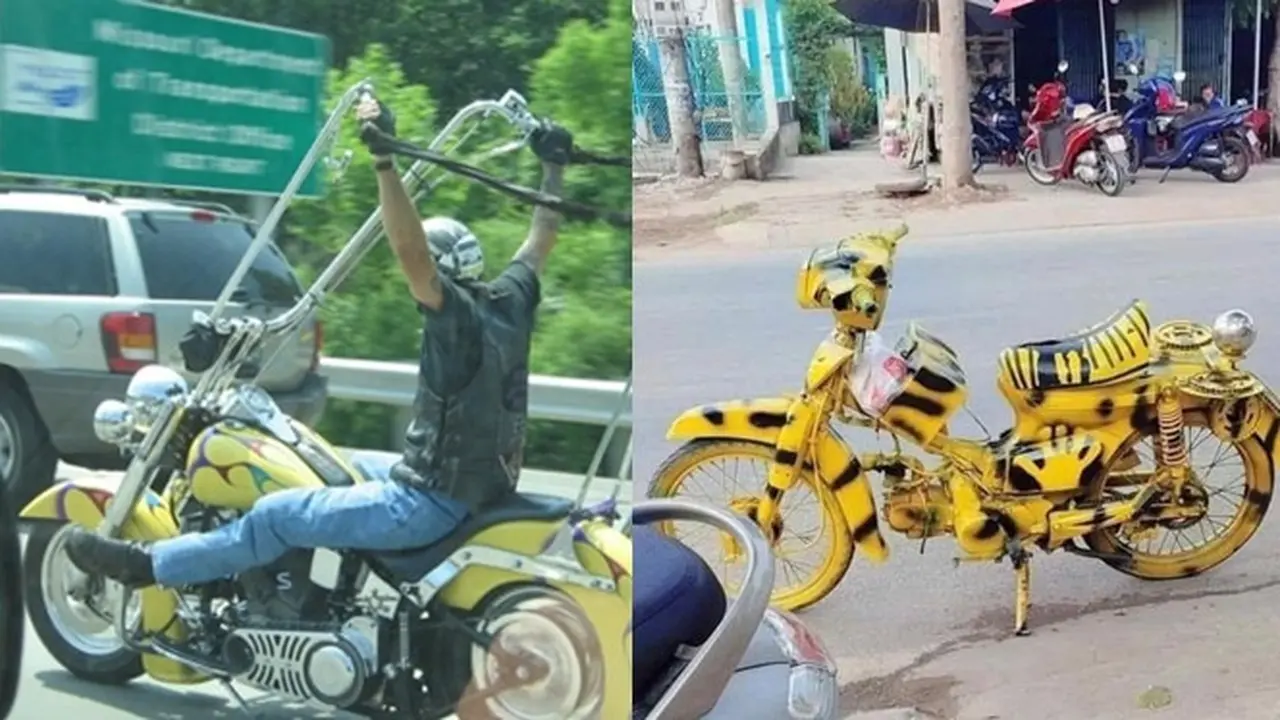 6 Modifikasi Motor Warna Kuning Ini Kelewat Unik, Fix Anti-Mainstream