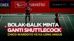 Berita video momen menarik saat pebulu tangkis asal Hongkong, Ka Long Angus, bolak-balik meminta pergantian Shuttlecock kepada wasit. Kejadian ini terjadi di laga Chico Wardoyo melawan Ka Long Angus (28/1/2023).