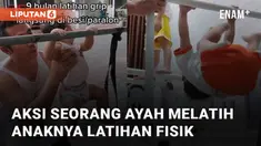 Bayi umur 6 bulan dilatih fisik oleh ayahnya mengundang perhatian