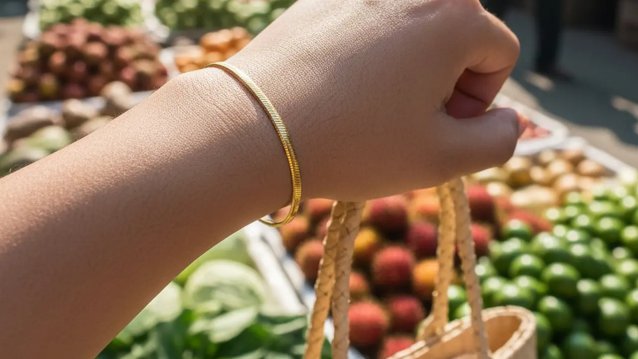 Gelang Emas Model Tali Ular