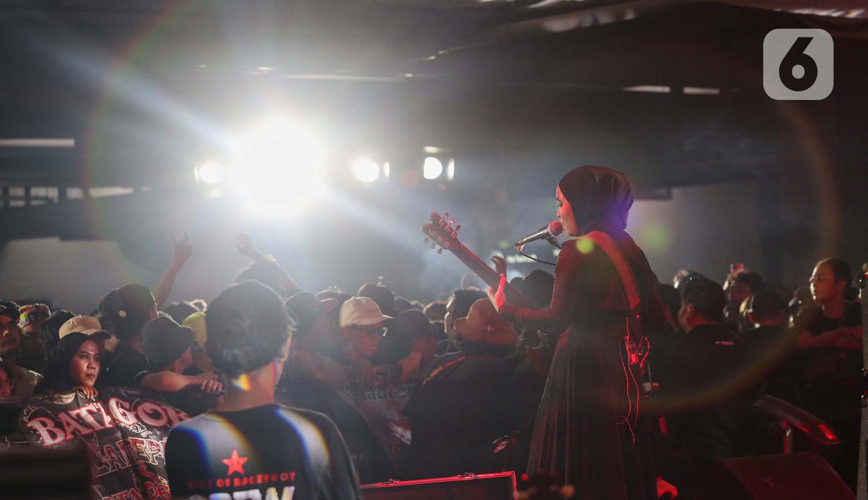 Kehadiran Voice of Baceprot menjadi sebuah fenomena dalam kancah musik metal di Indonesia. (Liputan6.com/Angga Yuniar)