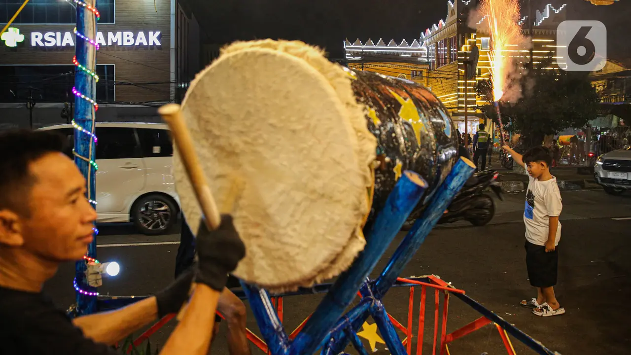 Suasana Malam Takbiran Idul Fitri 2023 di Jakarta