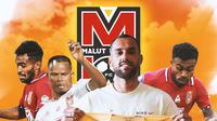Malut United - Manahati Lestusen, Yakob Sayuri, Dida, Yance Sayuri (Bola.com/Adreanus Titus)