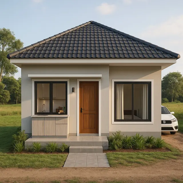 Model Rumah Minimalis 7x10 di Desa dengan 3 Kamar Tidur