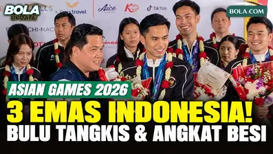 Menteri Pemuda dan Olahraga Erick Thohir menyambut kepulangan Tim Bulu Tangkis dan Angkat Besi Asian Games 2026 di Bandara Soekarno-Hatta, Tangerang, Rabu (30/9/2026) malam. 
Dari cabang bulu tangkis, Indonesia membawa pulang enam medali, yakni dua ...