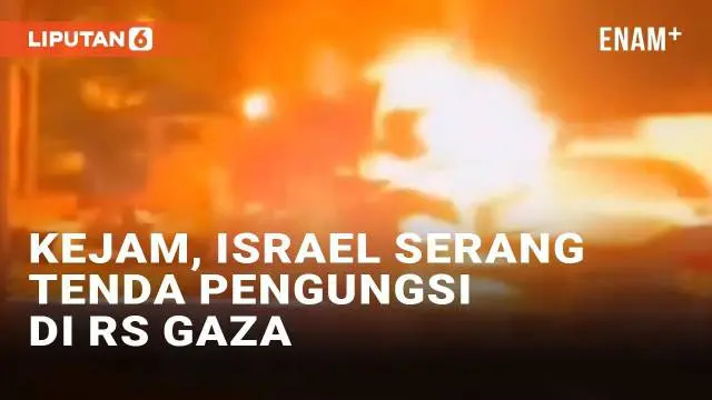 VIDEO: Tega, Israel Serang Tenda Pengungsi di Halaman RS Gaza Tewaskan 4 Orang