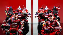 Launching motor Ducati Desmosedici GP26 jelang MotoGP 2026. Tim ini masih diperkuat Pecco Bagnaia dan Marc Marquez. (X/Ducati)