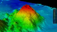 Ditemukan, gunung di Samudera Pasifik ( Image courtesy of the Center for Coastal and Ocean Mapping/Joint Hydrographic Center)