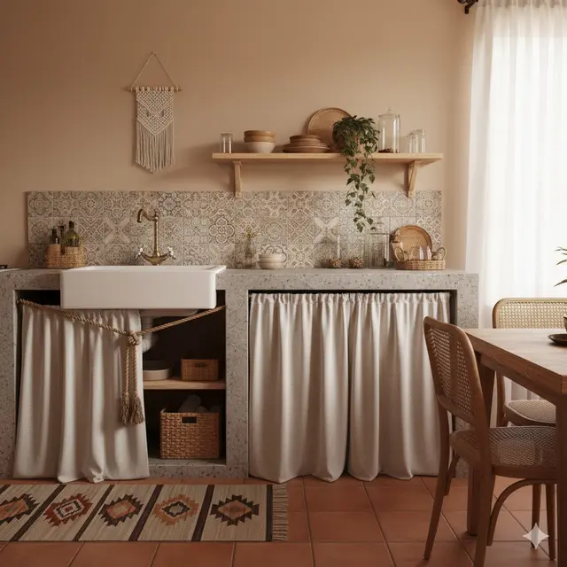 Desain Dapur Rumah Sederhana Gaya Bohemian