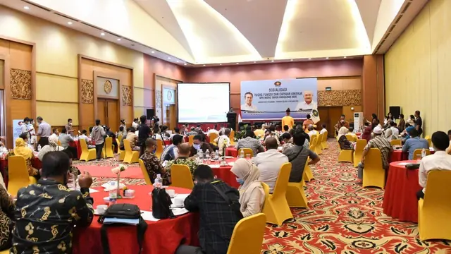 Badan Pengatur Hilir Minyak dan Gas Bumi (BPH Migas) menggelar Sosialisasi Tugas, Fungsi dan Capaian Kinerja BPH Migas Tahun Anggaran 2020 di Palembang, Sumatera Selatan, (16/10/2020).
