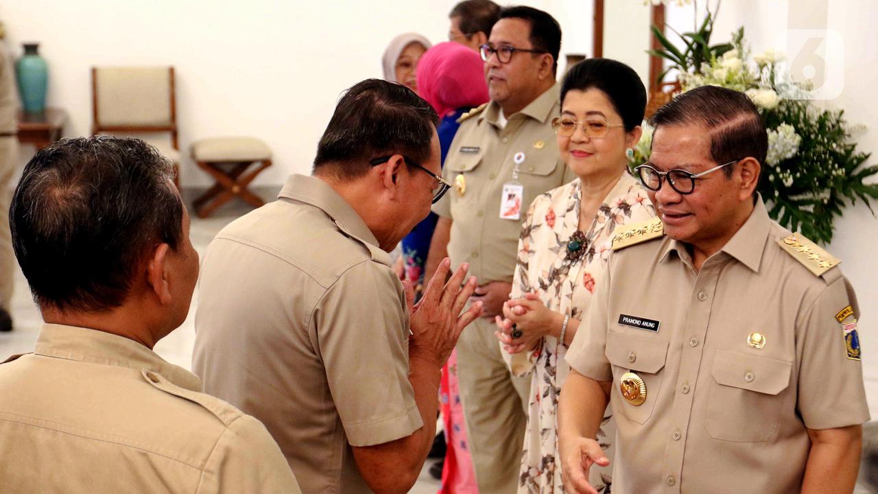 Awali Hari Pertama Masuk Kerja, ASN Pemprov Jakarta Halal bi Halal dengan Pramono-Rano