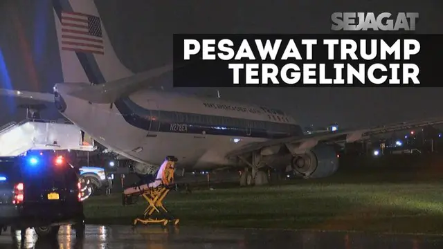 Pesawat yang ditumpangi cawapres Donald Trump, Mike Pence tergelincir akibat hujan deras