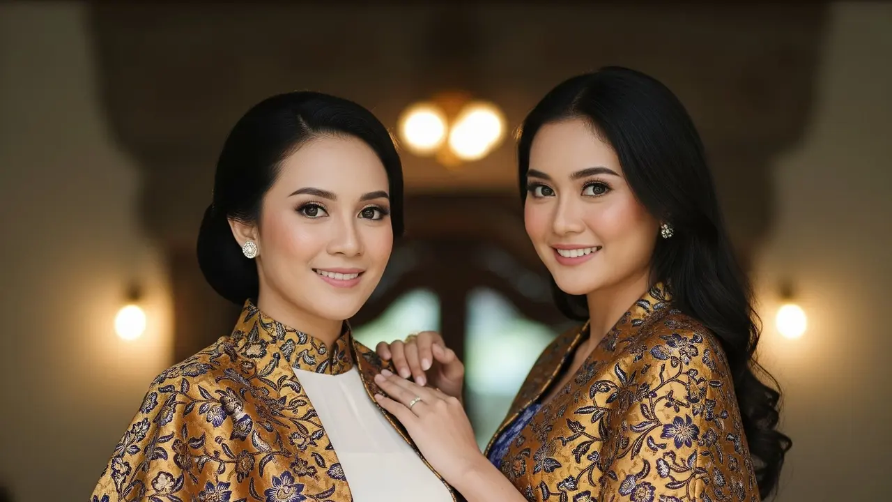 Model Batik Kombinasi Brokat Lengan Cape Elegan